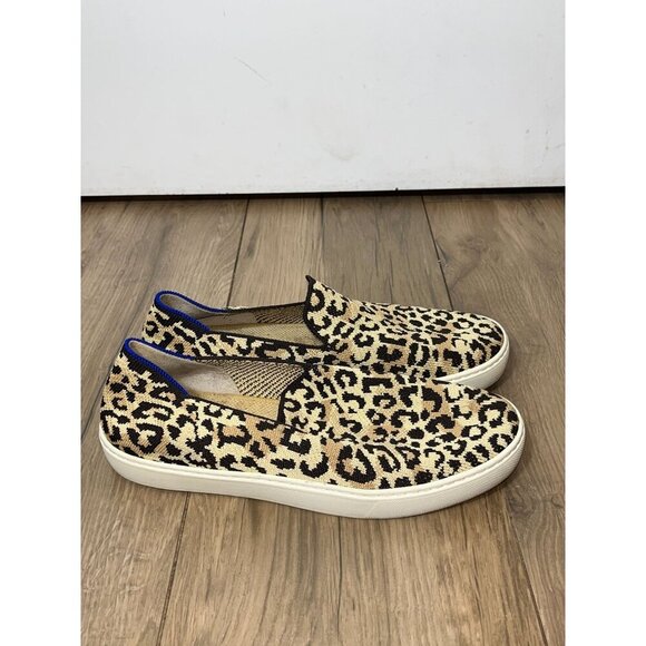 Rothy's Leopard Print Animal Print Slip-On Sneakers Shoes Women size 9 - Picture 5 of 8